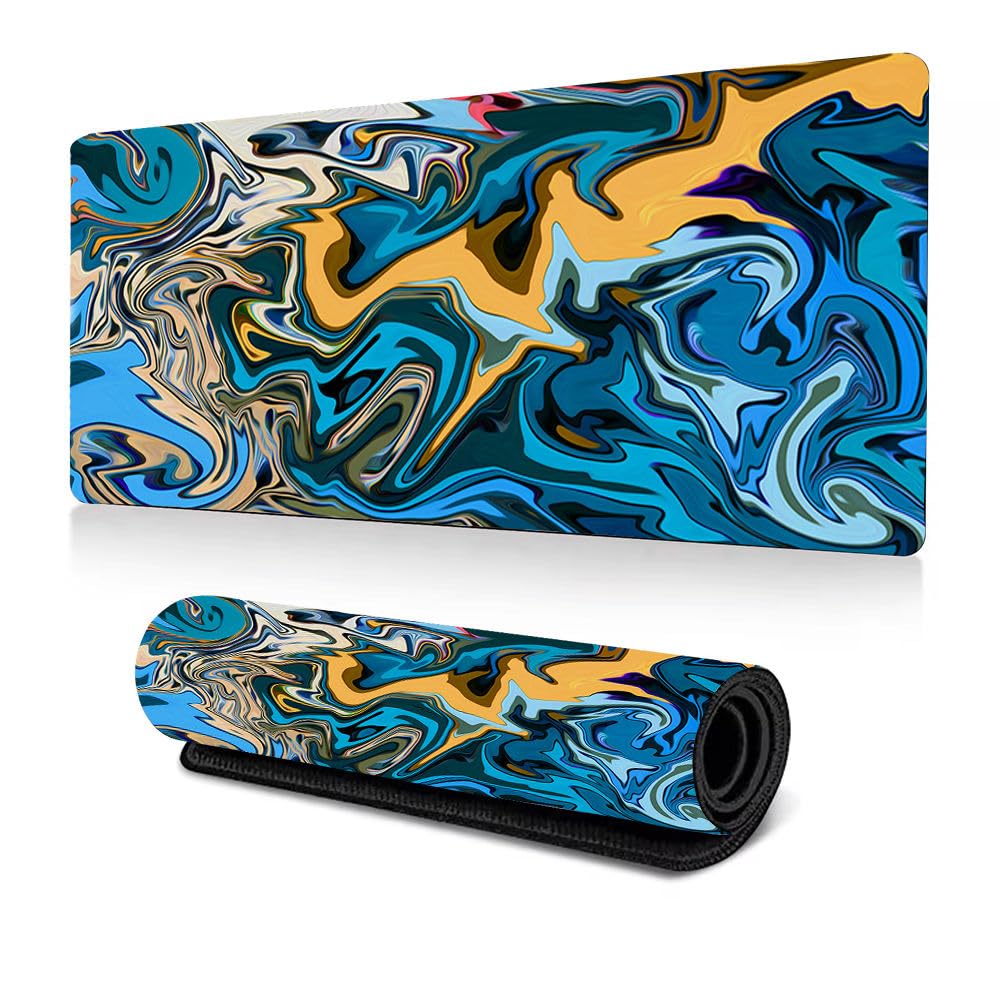 Performance Desk Surface - XL Extended Mouse Pad (900x400mm), 4mm Ultra-Thick Professional Grade, Micro-Weave Cloth, Anti-Fray Stitched Edges, Stealth Black, Non-Slip Rubber Base Pro Gamer Pad-image-15