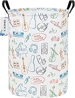 Vista 16 de Contenedor redondo de tela para almacenamiento, cesta decorativa, cesta organizadora con asas, para almacenamiento de ropa, libros y artículos