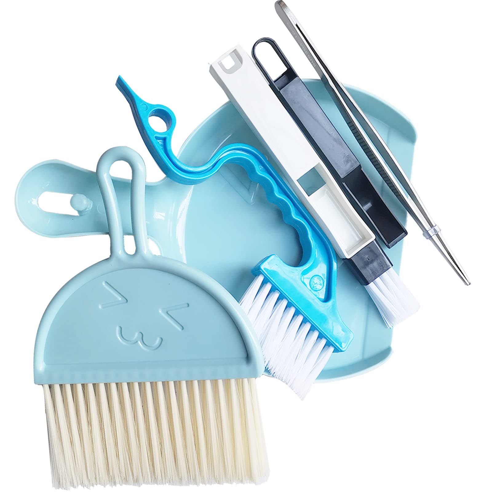 Sponsored Ad – Broom and Dustpan Tweezers Tongs Cleaning brushes Groove Gap Clean tool Set 4 Pcs Kitchen Cleaning Brushes mini Kit Multipurpose Small Set
