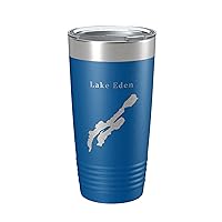 Vista 17 de Lake Eden Map Tumbler Travel Mug Insulated Laser Engraved Coffee Cup Vermont 20 oz Maroon
