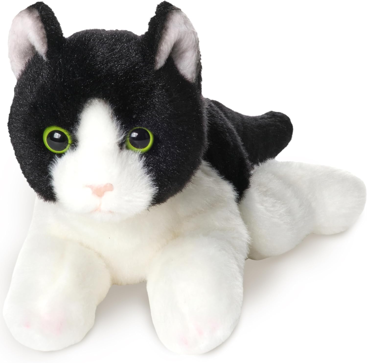 Bearington Lil’ Domino Tuxedo Cat Plush - 8" Realistic Black and White Stuffed Animal with Soft Fur and Lifelike Details - Adorable Kitty Stuffy Gift for Kids, Toddlers, and Kitten Lovers 8" Lil’ Domino
