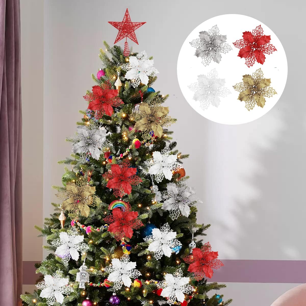 Typische Weihnachtsblumen