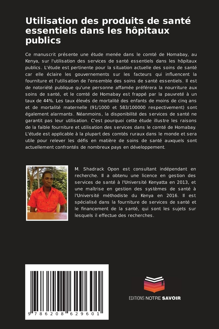 Utilisation des produits de santé essentiels dans les hôpitaux publics: Le cas du comté de Homabay, au Kenya