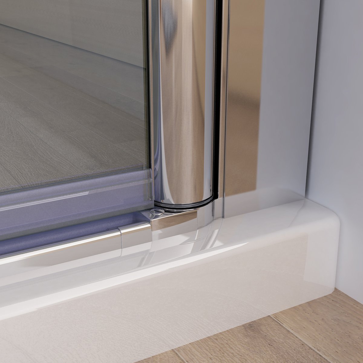 MIQU 90x75 x185cm Eckeinstieg Duschkabine mit 180° Schwenkbare Doppel Schwingtür, Pendeltür Duschwand ESG Glas Rahmenlos Duschabtrennung, Komplett Dusche ohne Duschwanne