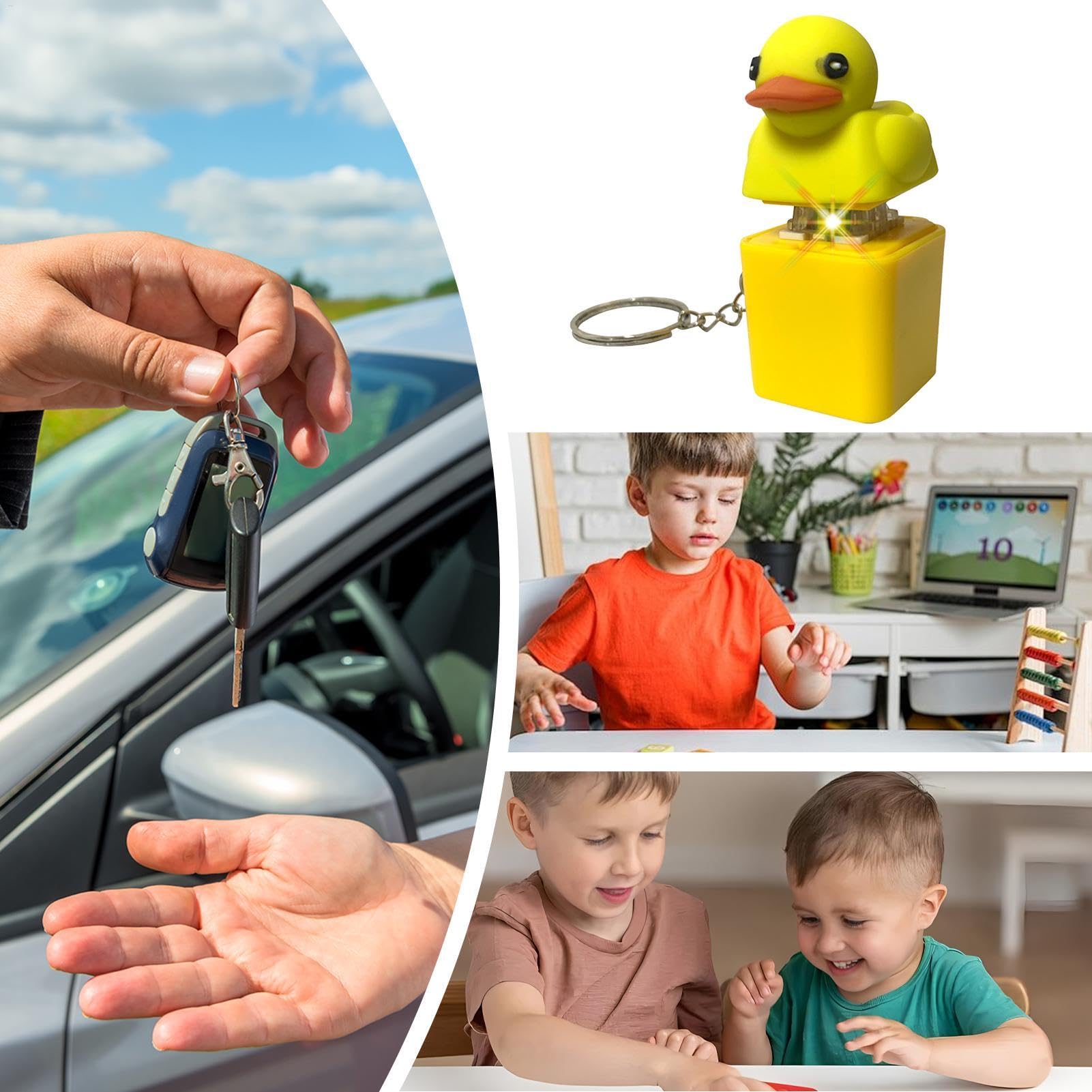 Quacky Duck Fidget Zabawka sensoryczna do redukcji stresu, klawisz klawiatury, nasadki na klawiaturę, zabawka łagodząca niepokój, klik fidget click, brelok do kluczy, redukcja stresu, piszcząca