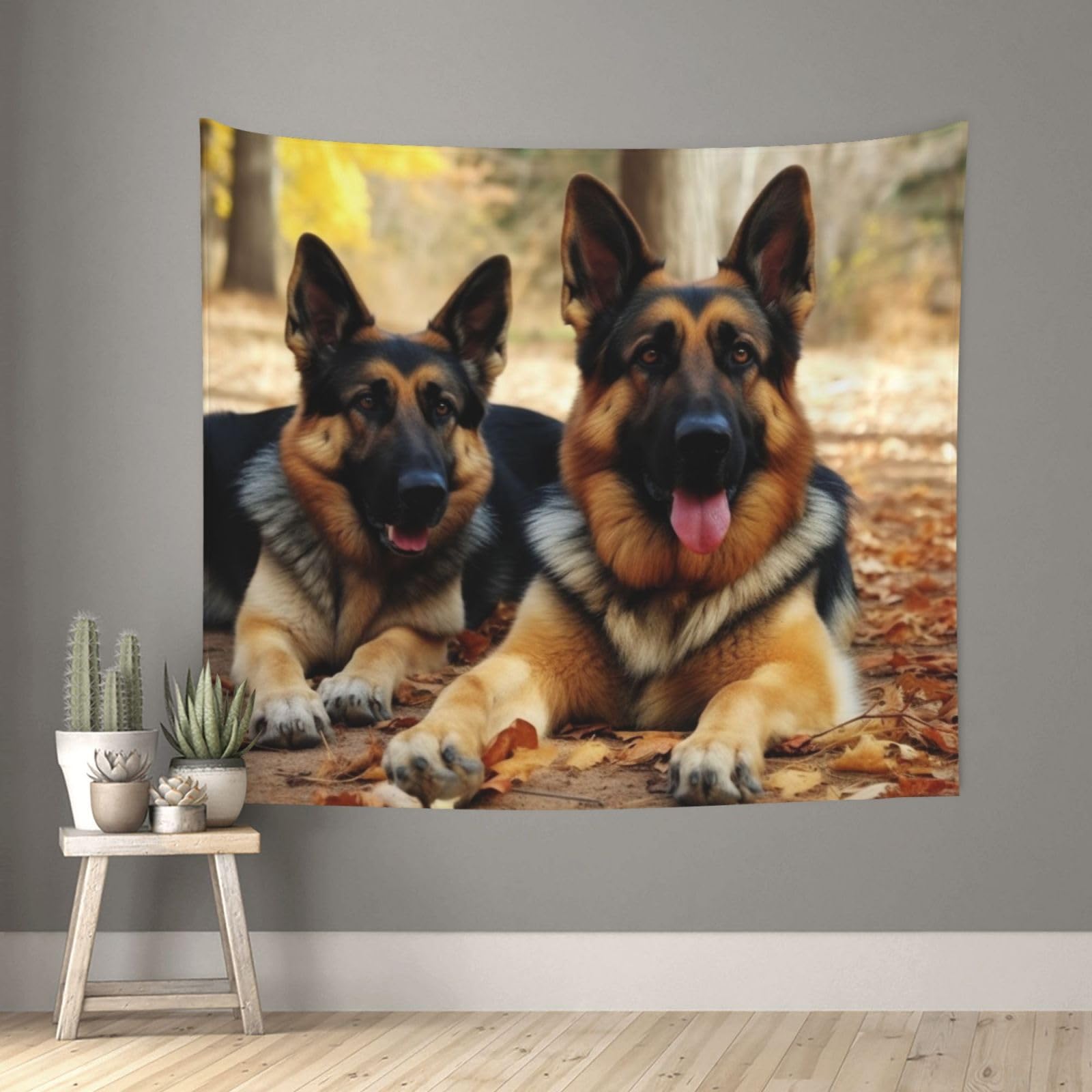FodPand German Shepherd Dog Tapestry for Bedroom Aesthetic, Wall Hanging Tapestries Art Decor Backdrop Wall Tapestry for Dorm Living Room Funny Poster Party Banner Background 51" X 60"