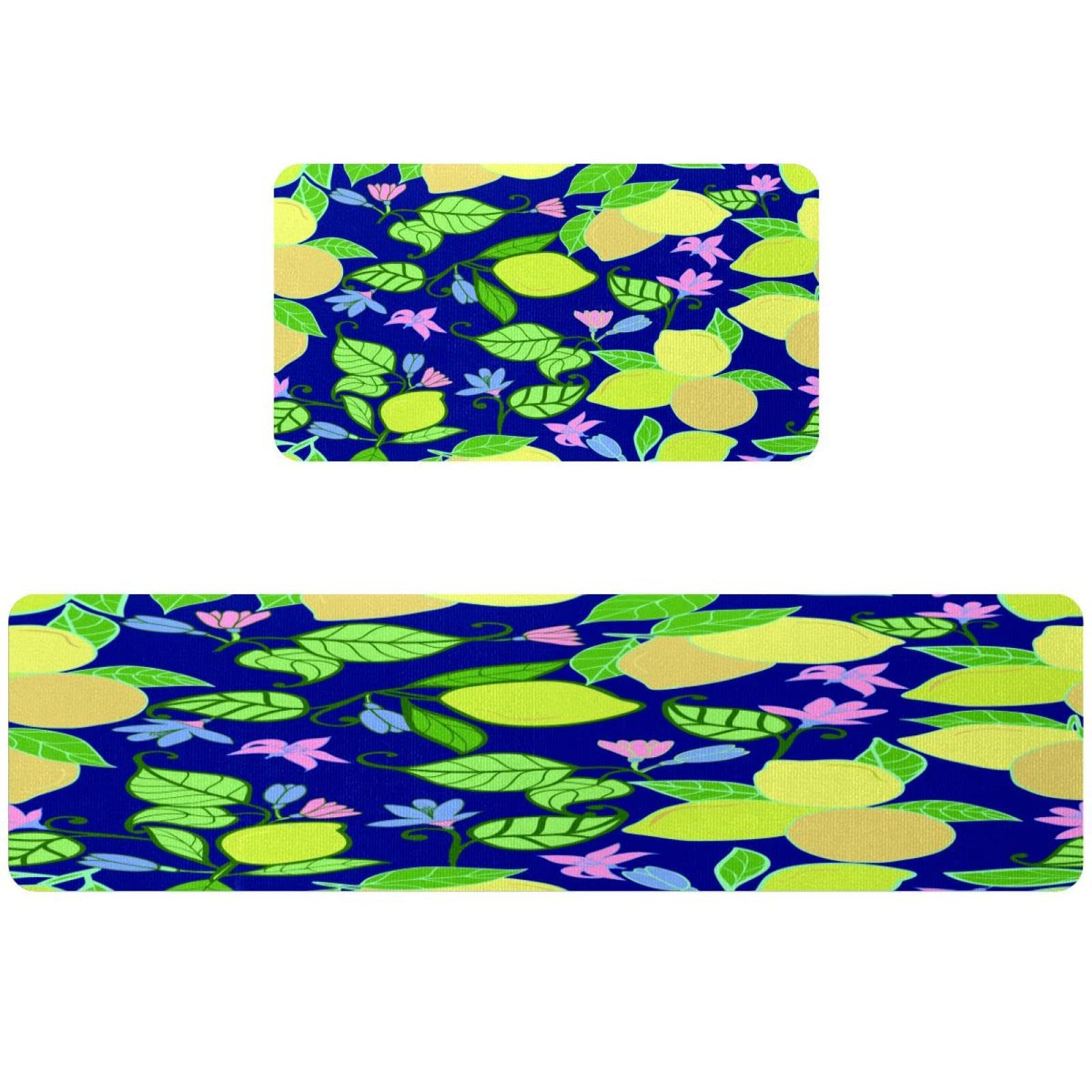 Tapete de cocina lavable de 2 piezas, alfombrilla antideslizante para cuarto de lavado