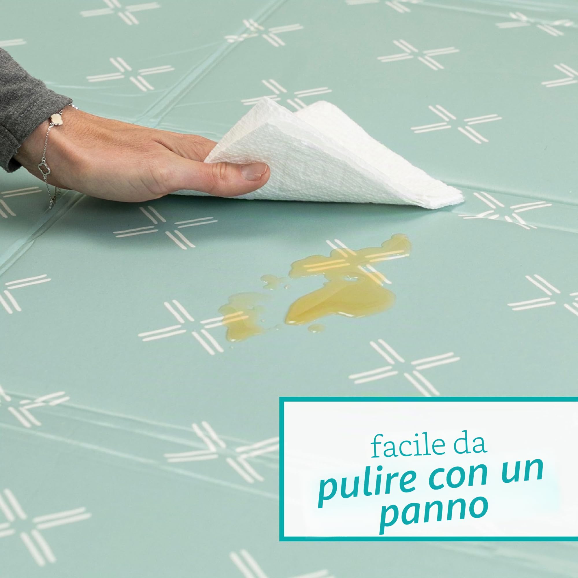 Infantino Foldable Soft Foam Mat, Extra Large Double-Sided Baby Play Mat, Non Slip Crawling for Infants & Toddlers