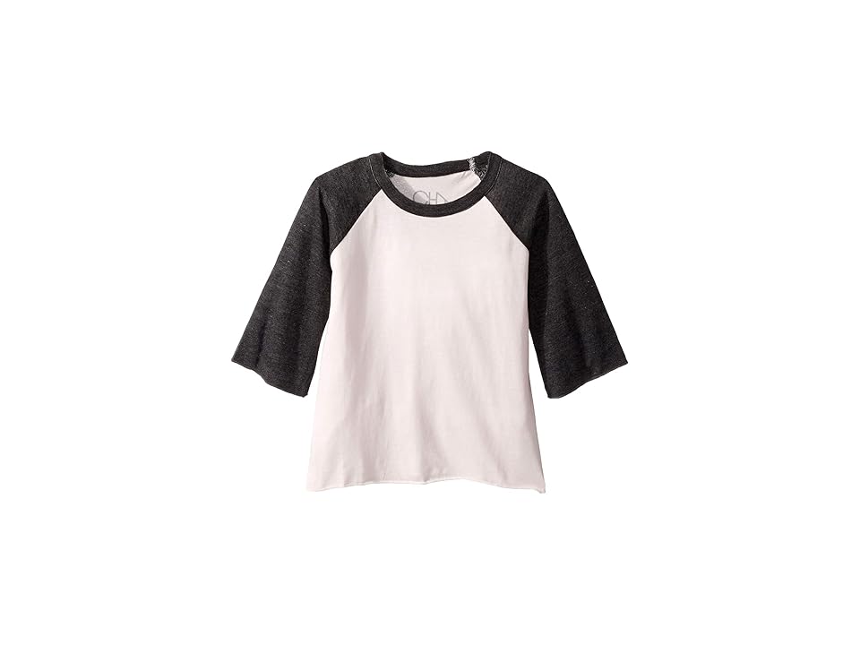 

Chaser Kids Extra Soft Jersey Flounce Sleeve Baseball Raglan Tee (Little Kids/Big Kids) (Pinky/Black) Girl's T Shirt