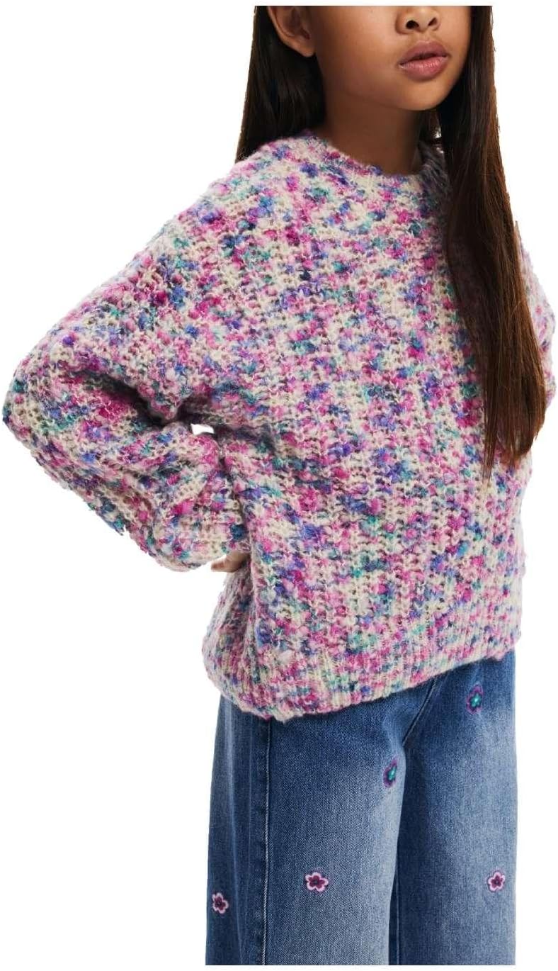 Desigual Girls' Girl Flat Knit Pullover