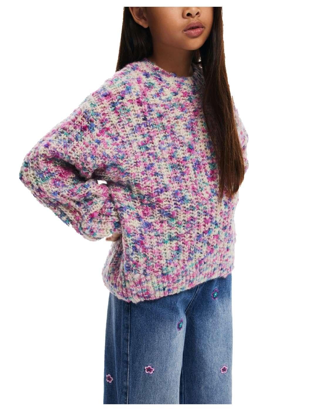 Desigual Bluza sportowa Dziewczynki Girl Flat Knit Pullover