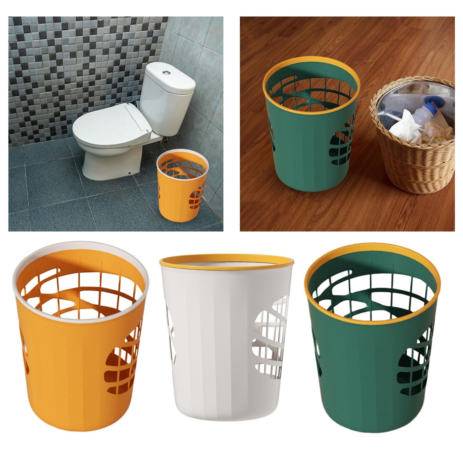 MERISHOPP®Garbage Container Round Durable Toilet Waste Bins for Toilet Bathroom Office Orange|Home & Garden | Household Supplies & Cleaning | Trash Cans & Wastebaskets|1 Trash Can 2