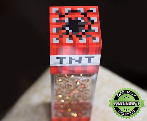 Miniatura 4 de Minecraft TNT Block Glitter Motion Lamp | Luz LED, lámpara de mesita de noche para escritorio | Esenciales de habitación con temática de videojuegos