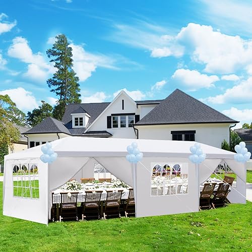 Tienda de campaña para fiestas, cenador al aire libre, boda, patio, camping, cochera, toldo con paredes laterales extraíbles, tienda de campaña