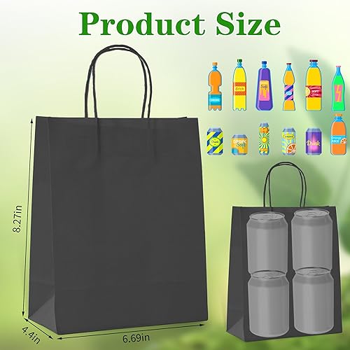 Miniatura 3 de Dzkkzi 15 bolsas de regalo de papel, bolsas de regalo medianas a granel con asas, 10 colores disponibles para todas las ocasiones, bolsas de regalo