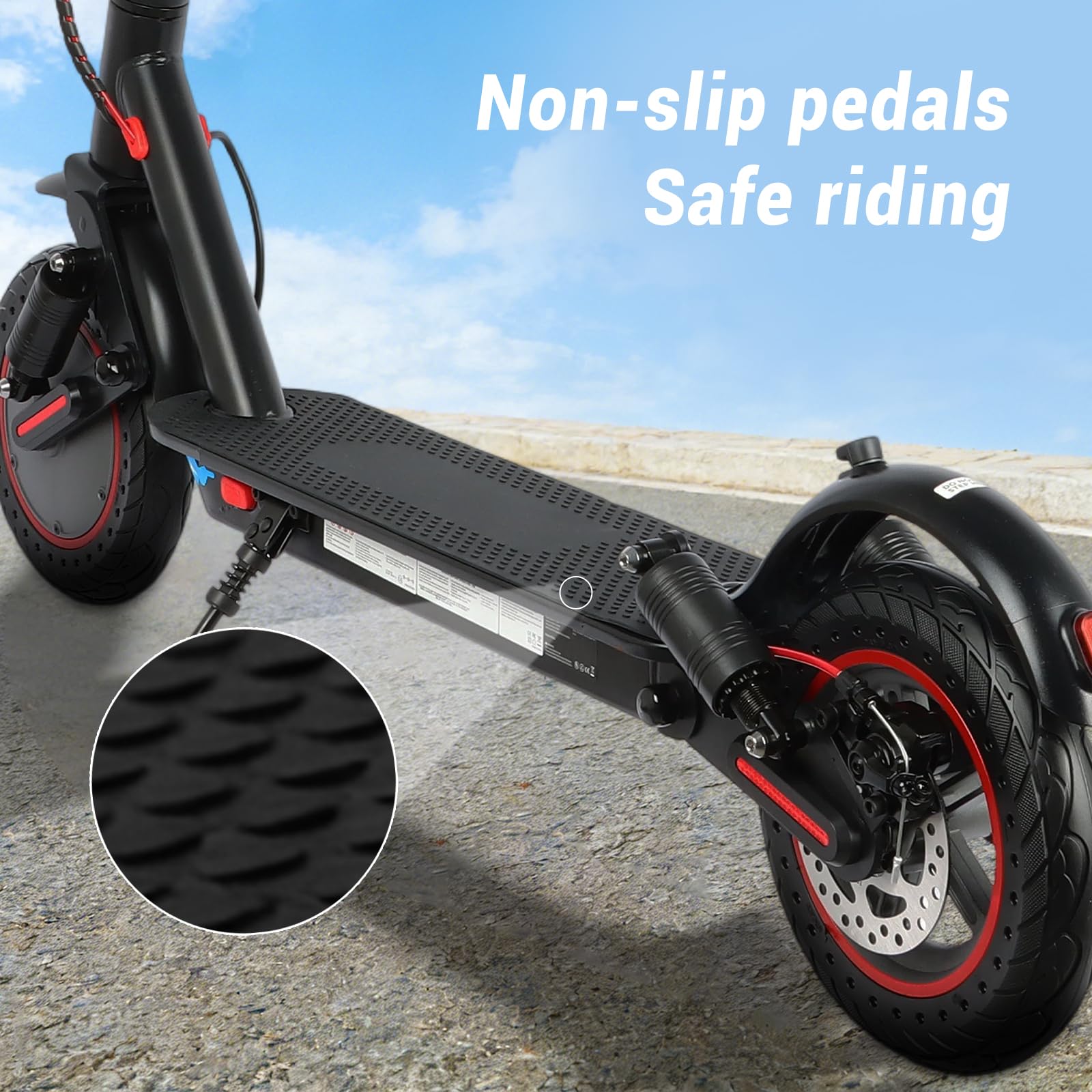 Monopattino Elettrico Adulto Pieghevole 25 km/h Autonomia 25-30 km 10 Pollici Antiforatura Doppia Sospensione Monopattino Elettrico Potente Freno Elettronico e Disco Portata 120 kg