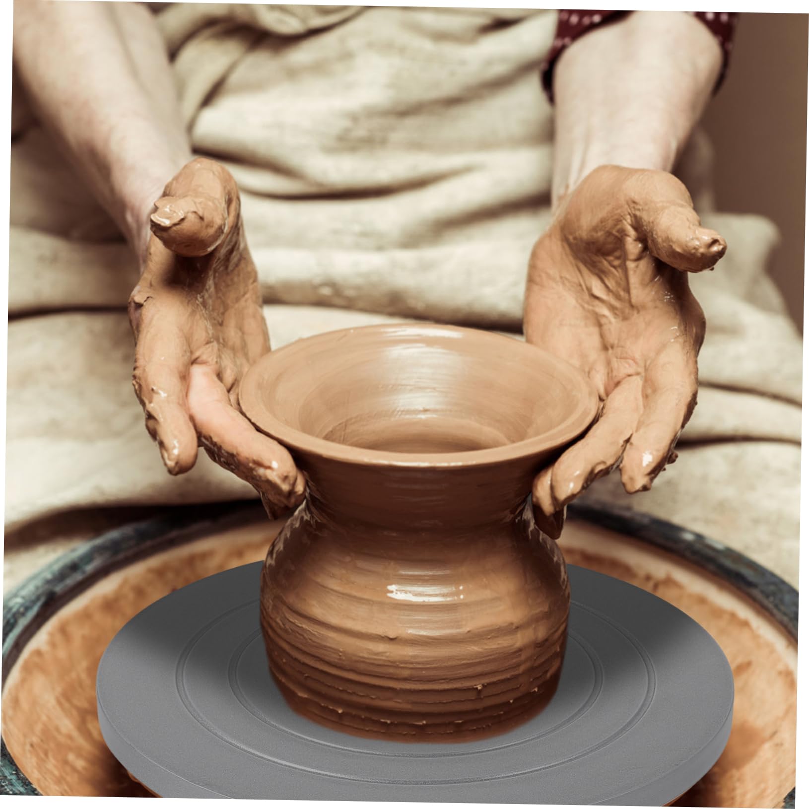 Plato Giratorio para Pasteles 22, 5cm de Plástico Acero Antideslizante | Mesa de Trabajo para Decoración, Adecuado para Repostería y Modelado, Base Gruesa para Giro Estable