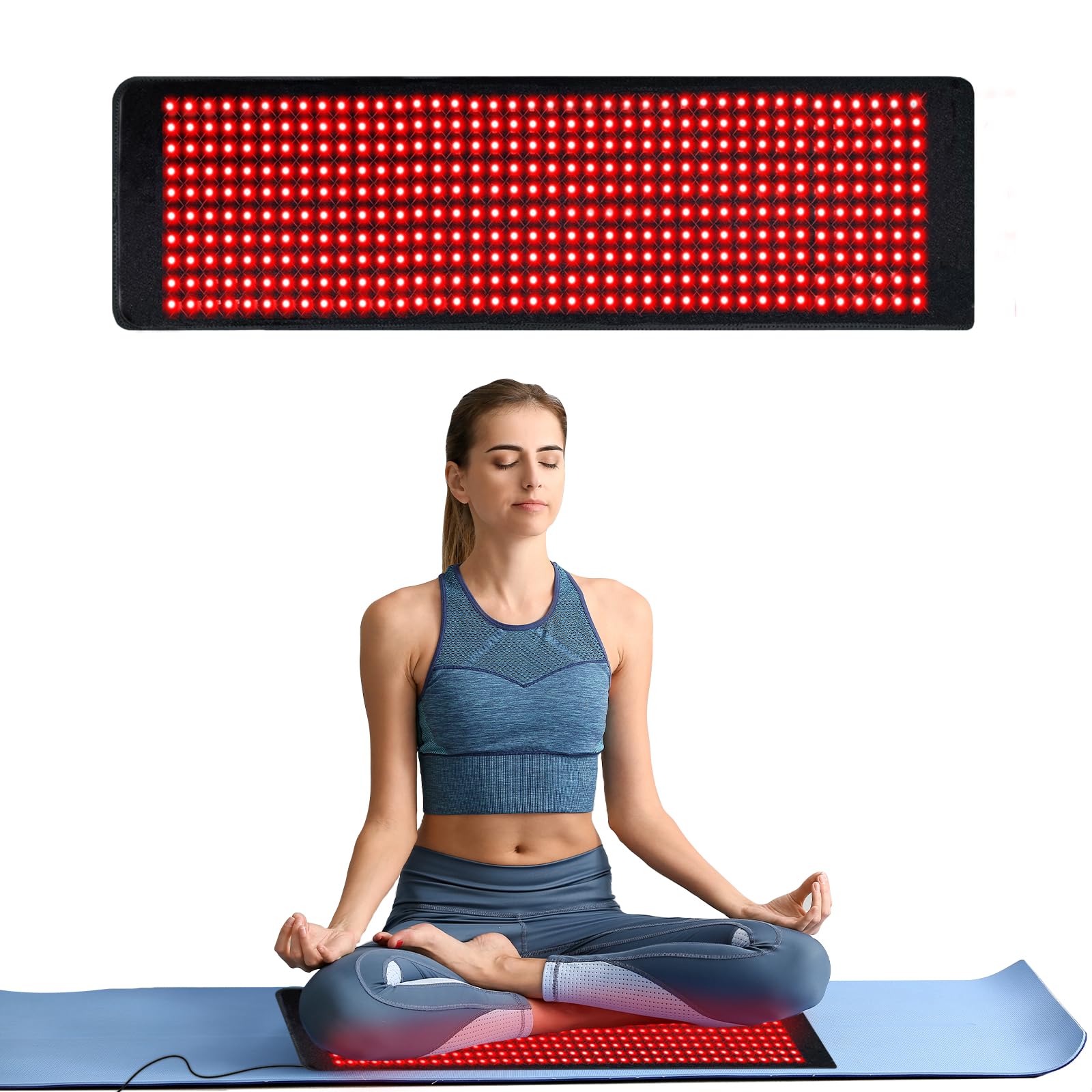 Lampe à lumière rouge - 400 LED - 660 nm et 850 nm - 3 modes et 5 niveaux de luminosité - Minuterie 10/20/30 min - Pour la maison