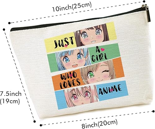 Miniatura 2 de Divertida bolsa de cosméticos de anime, bolsa de maquillaje regalos para amantes del anime, regalo de cumpleaños para mujeres, niñas, mejores