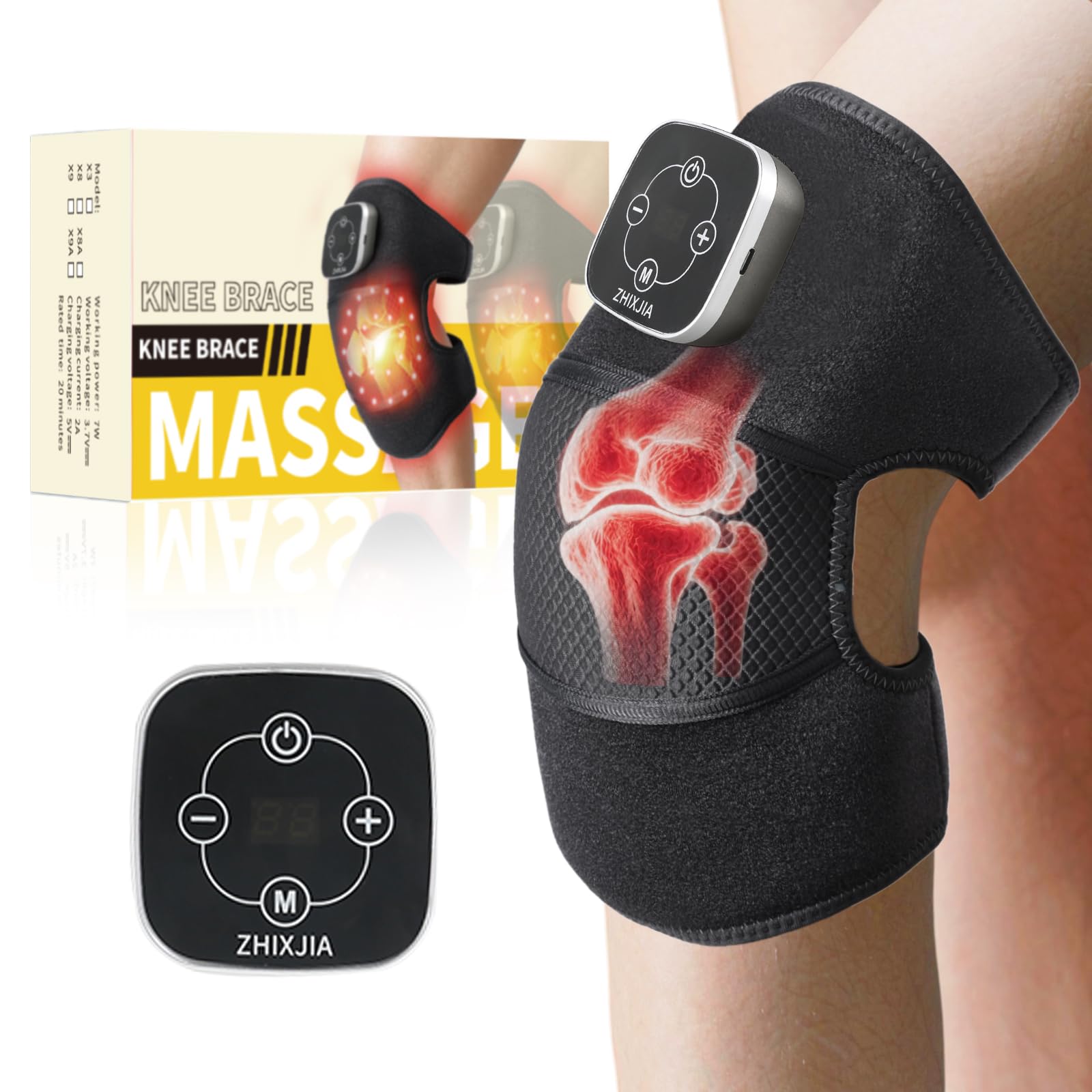 Knee Massager Smart with Heat Red Light and Massage Therapy 3 Vibration Modes and 5 Heating Levels 2026