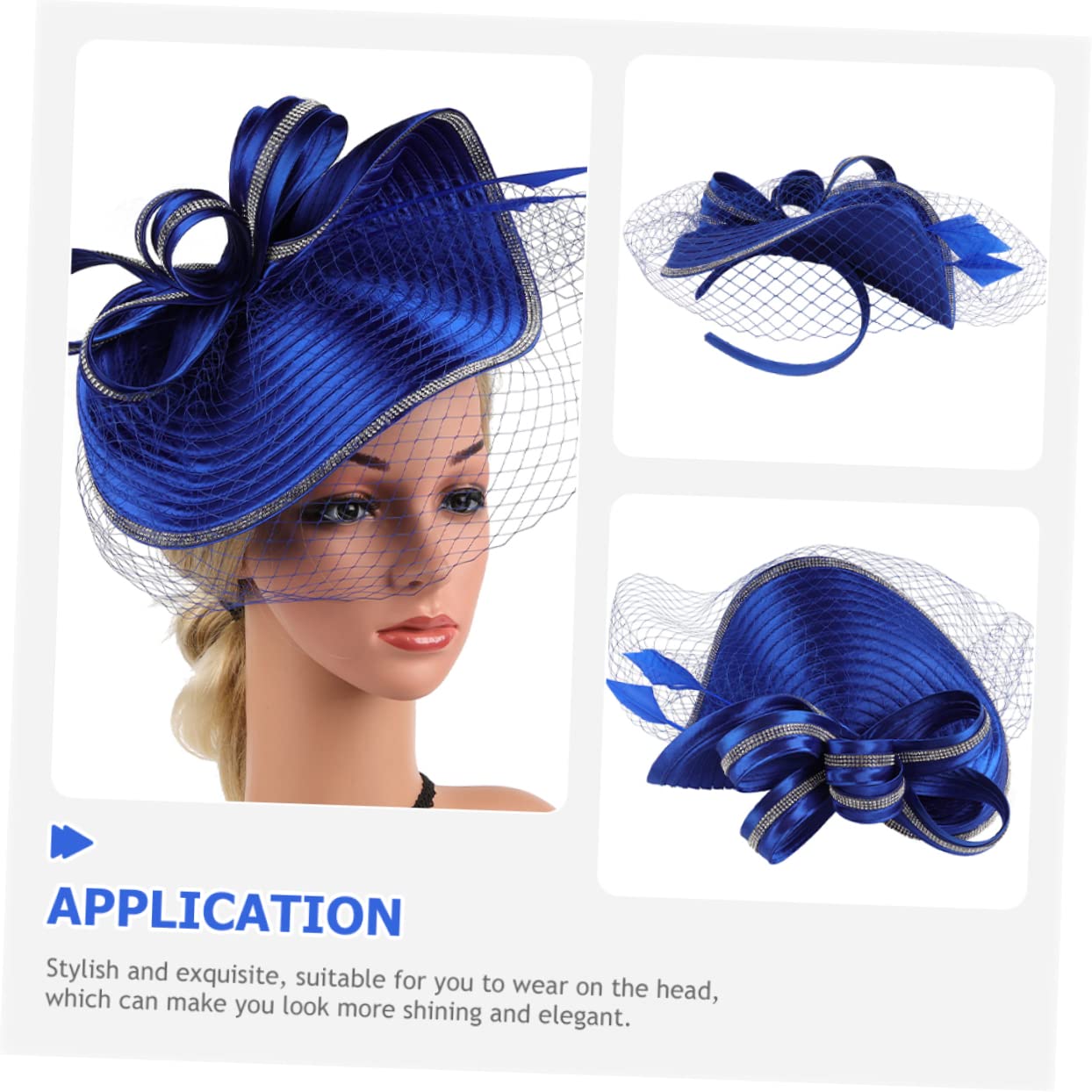 2pezzi Fascinator Hat Headband Elegante Cappello per Cocktail e Tea Party Accessorio Chic per Donne Adatto Cerimonie Eventi e Occasioni Speciali Sfumato Comfort Assicurato