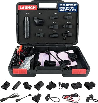LAUNCH Non-16 Pin Adapter Kit Work for LAUNCH CRP919E BT/ CRP919X BT X431 [X431 V/PROS, X431 V/V+ PRO S+/3S+/5/Mini, PAD III/V/VII] OE-Standard Connectors for 1996-2002 Vehicles