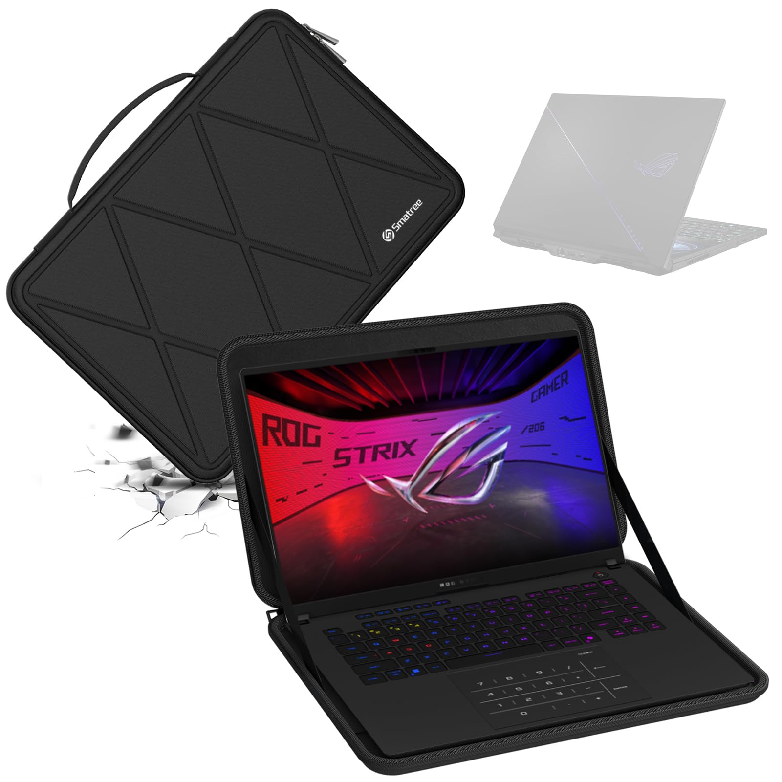 Smatree Hard EVA Protective Case for 16 inch ASUS ROG Strix Scar 16 2025 | Compatible for ASUS ROG Strix Scar 16 2024/2023, for ASUS TUF Gaming A16/F16 2025, for ROG Strix G16 2025/2024 (X8305)