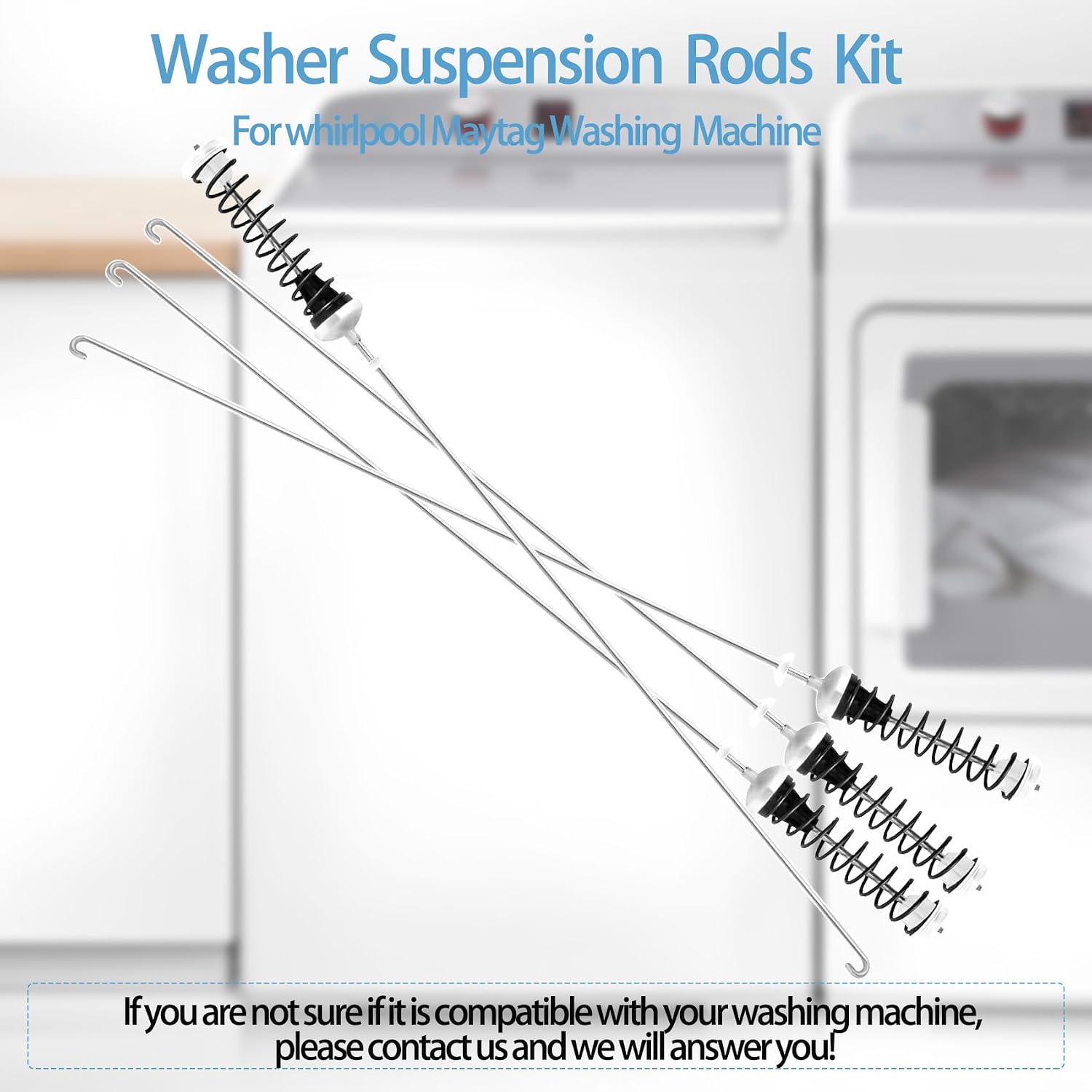 MVW7232HW1 MVW7230HW0 MVW7232HW0 MVW7232HW2 Washer Suspension Rods | Fit for Maytag Whirlpool Washer WTW7120HW0 WTW8127LC0 MVW7230HC0 MVW7230HC1 MVW7230HW1 MVW7232HC0 MVW7232HC2 MVW7232HW1