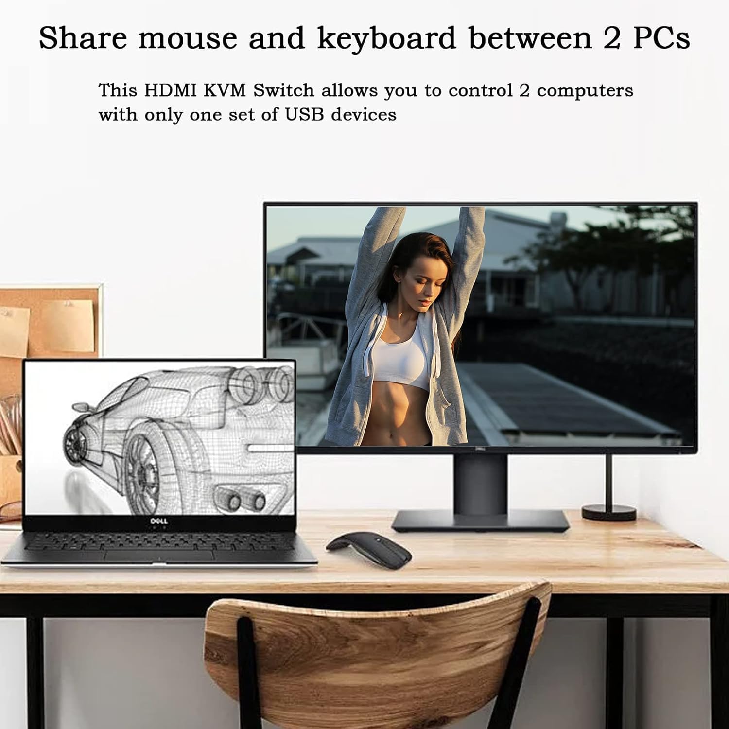 Amazon.co.jp: デュアルモニター HDMI KVM 切替器 2入力2出力 SW621 PC