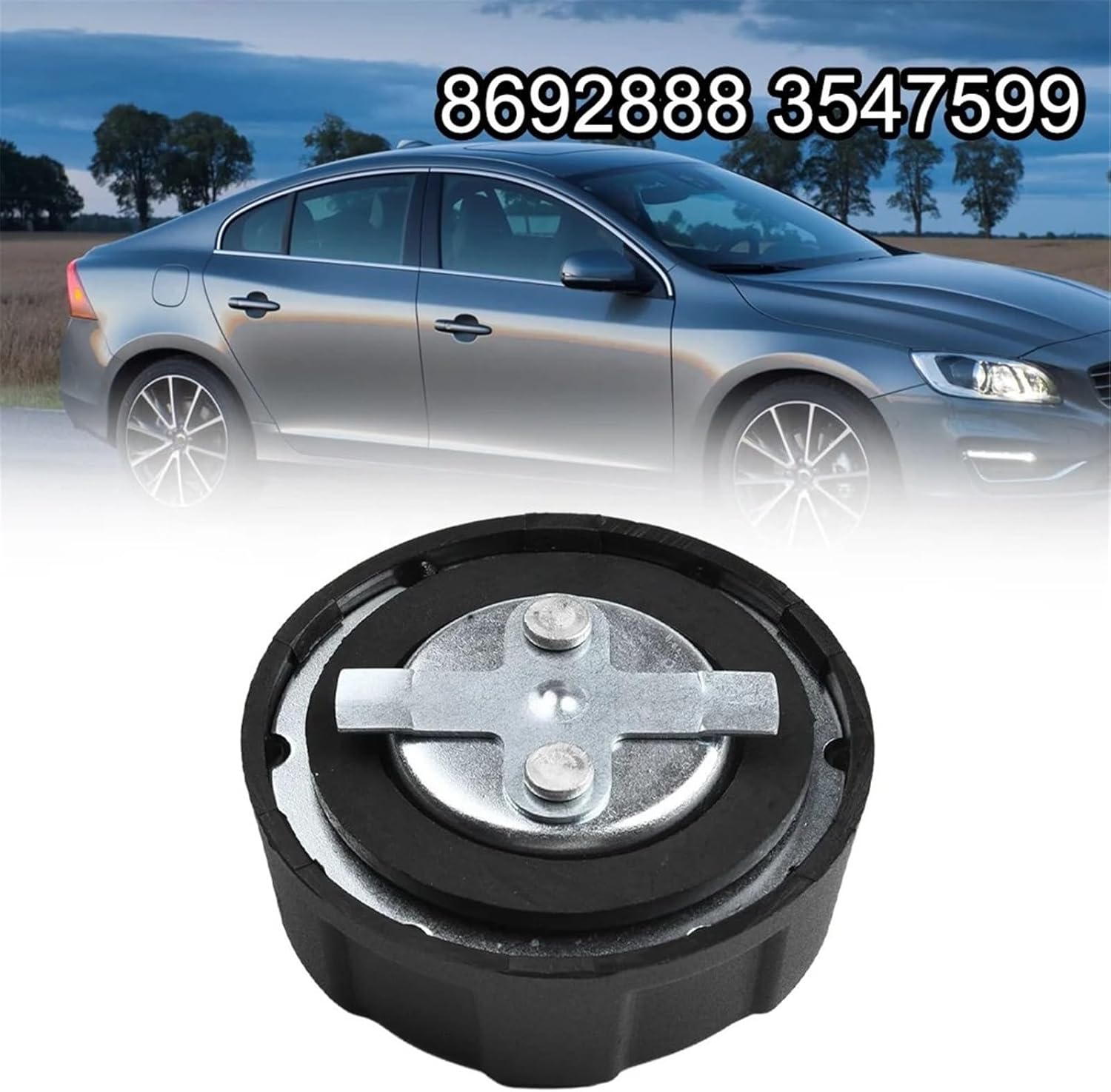 Engine Oil Cap For Volvo For XC90 2003 2004 2005 2006 2007 2008 2009 2010 2011 2012 2013 2014 2015 2016 Car Engine Oil Filler Cap Cover 8692888 3547599