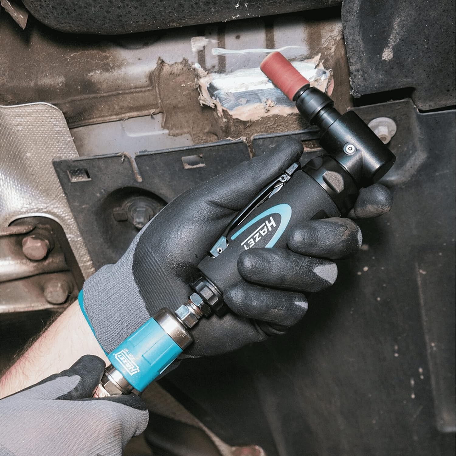 HAZET stick grinder 9032N-5 I angled design for infinitely variable speed regulation, 12.3.58 in (1/4″) internal thread, incl. coupling plug I handy tool for sanding