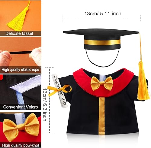 Miniatura 2 de Juego de 2 lindas camisa o falda de oso de peluche que se adapta a la mayoría de los animales de peluche de 14 a 18 pulgadas, construye una ropa de