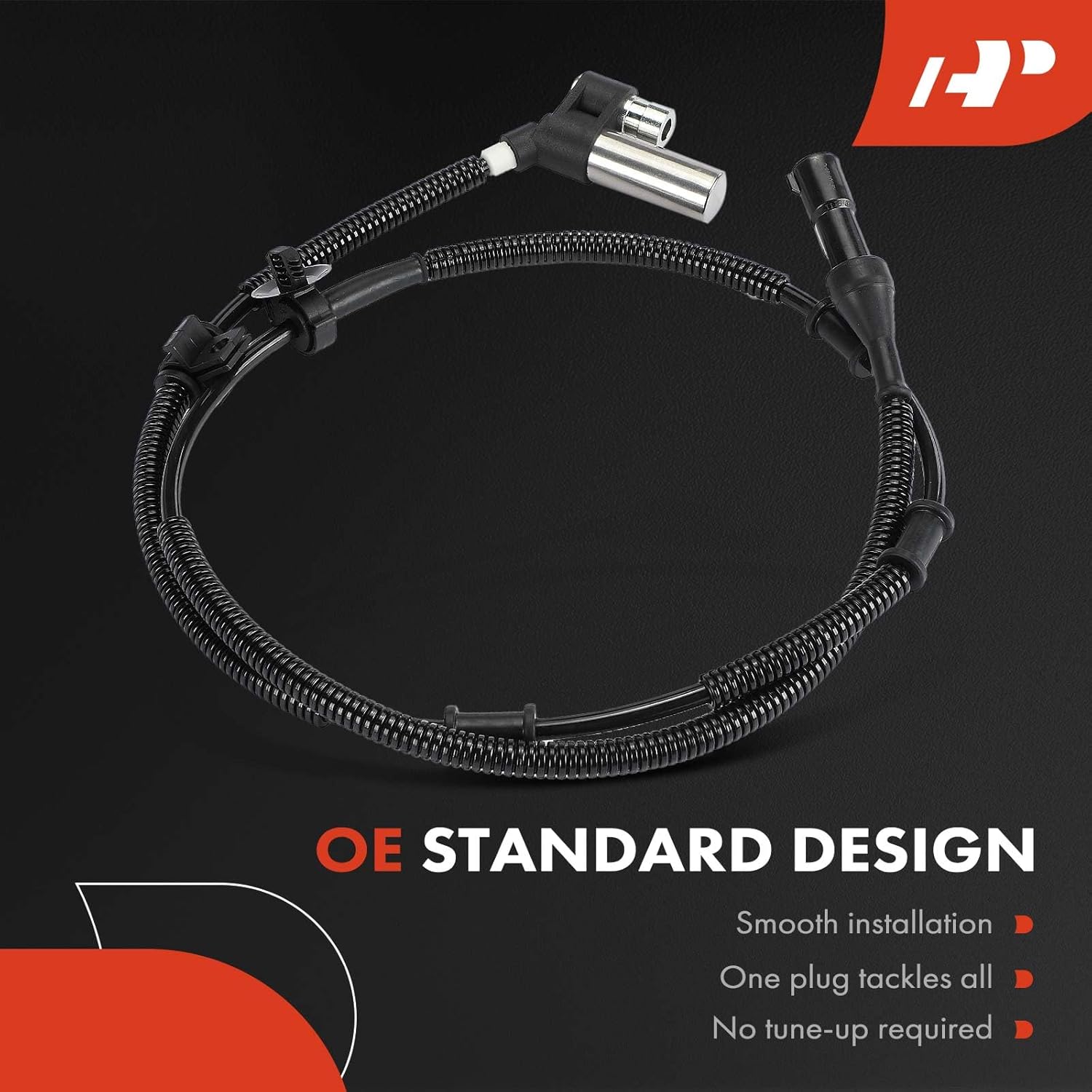 A-Premium ABS Wheel Speed Sensor Compatible with Ford Models - Bronco 1993 1994 1995 1996 - Front Driver and Passenger Side, 2-PC Set, Replace# F4TZ2C204AA