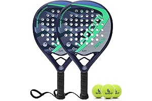 Padel Tennis Paddle Racket with Carbon Fiber Surface and EVA Memory Flex Foam Core