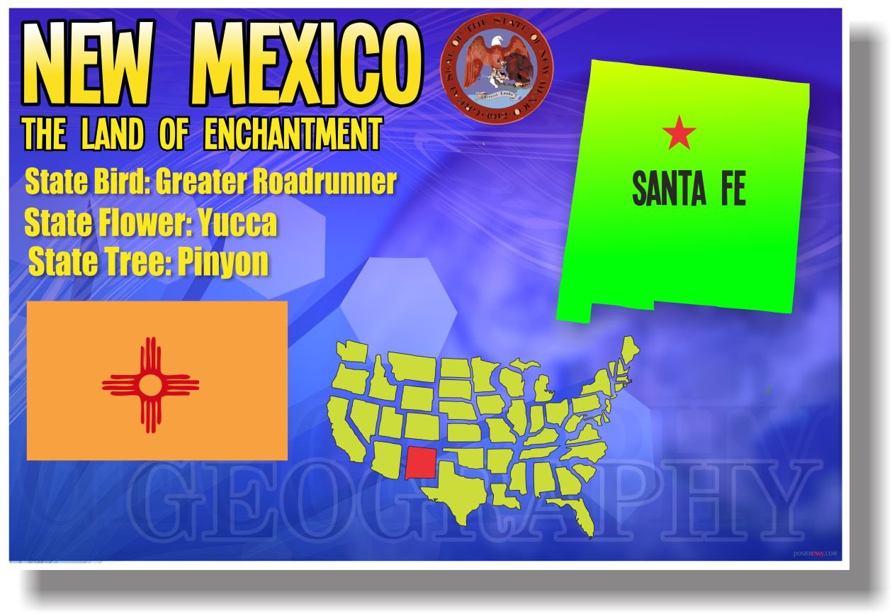 Posterenvy New Mexico Geography - New U.s Travel Poster