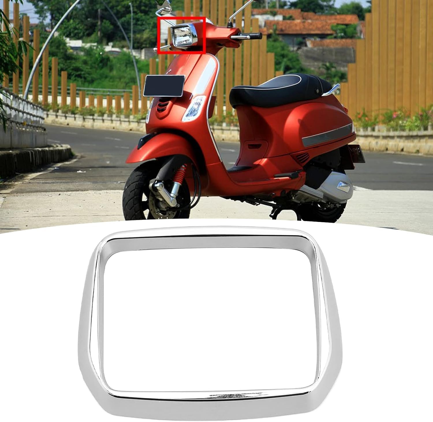 Aramox Protezione Faro, Copertura del Faro con Bordo di Blocco della Luce di Ricambio per S125 S150 2013‑2018 2019‑2020