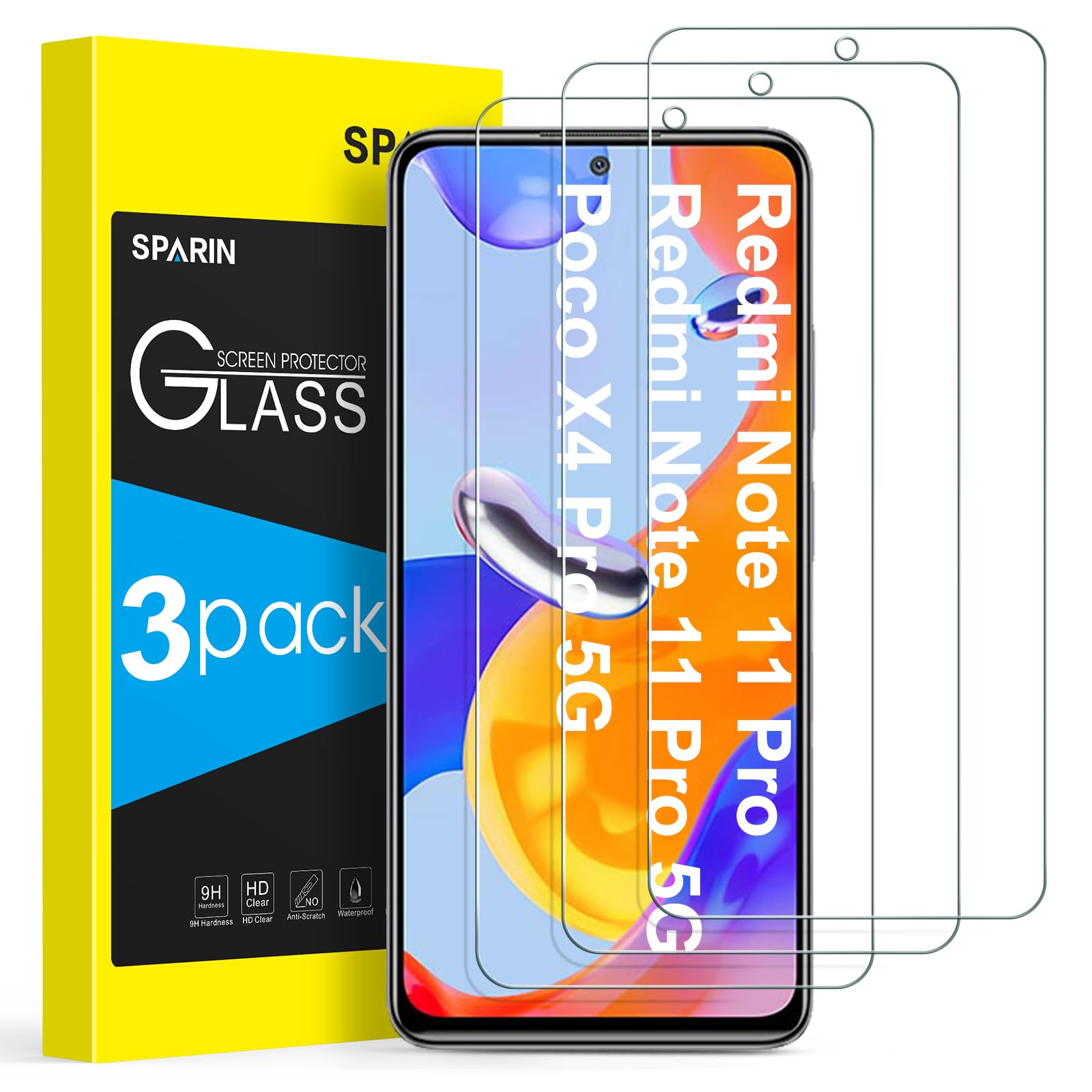 SPARIN Panzerglas Für Xiaomi Redmi Note 14 4G/5G - 3 Stück 9H Härte Displayschutz