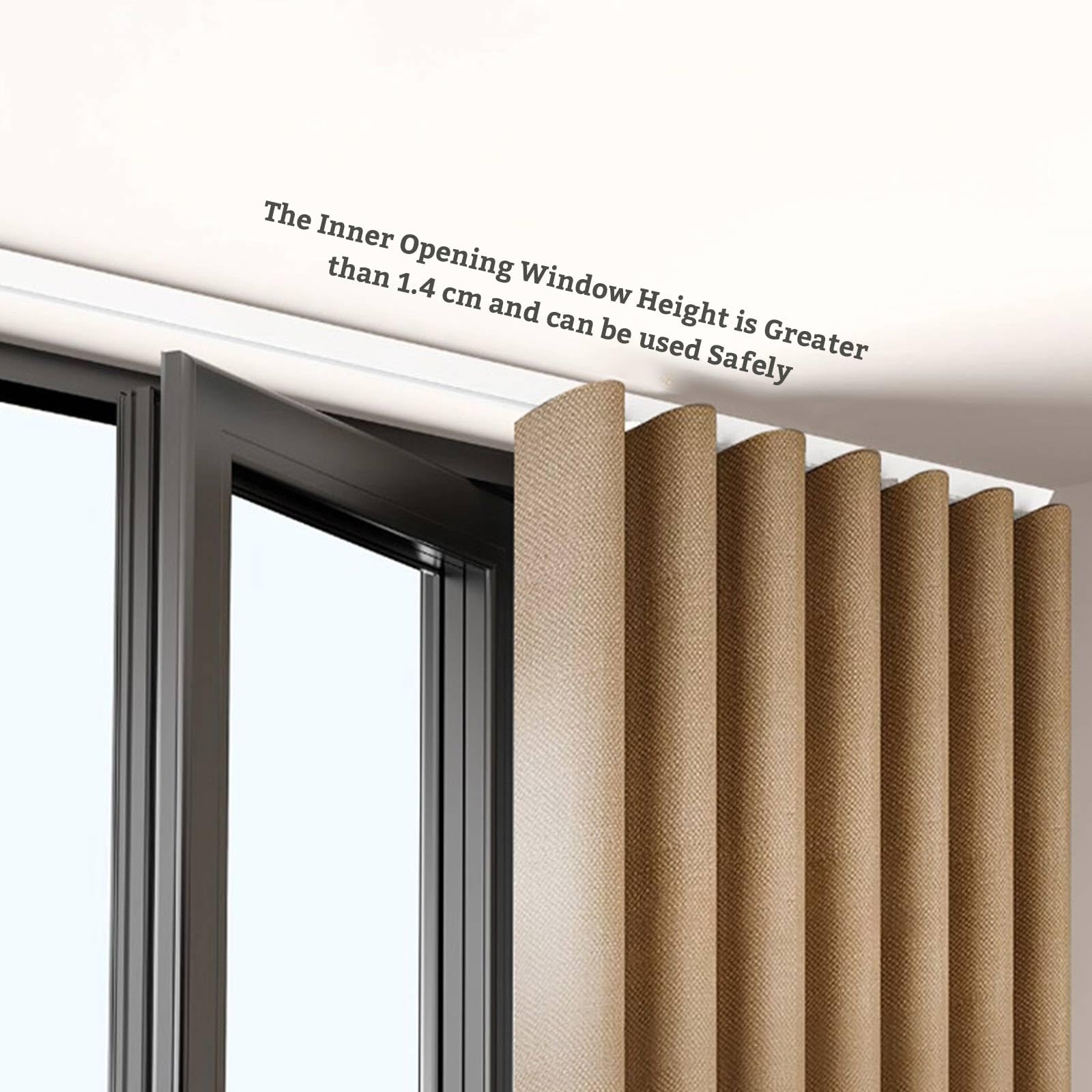 Système de rail de plafond autocollant blanc de 190 cm pour salon, chambre à coucher, cuisine, facile à installer, sans perçage