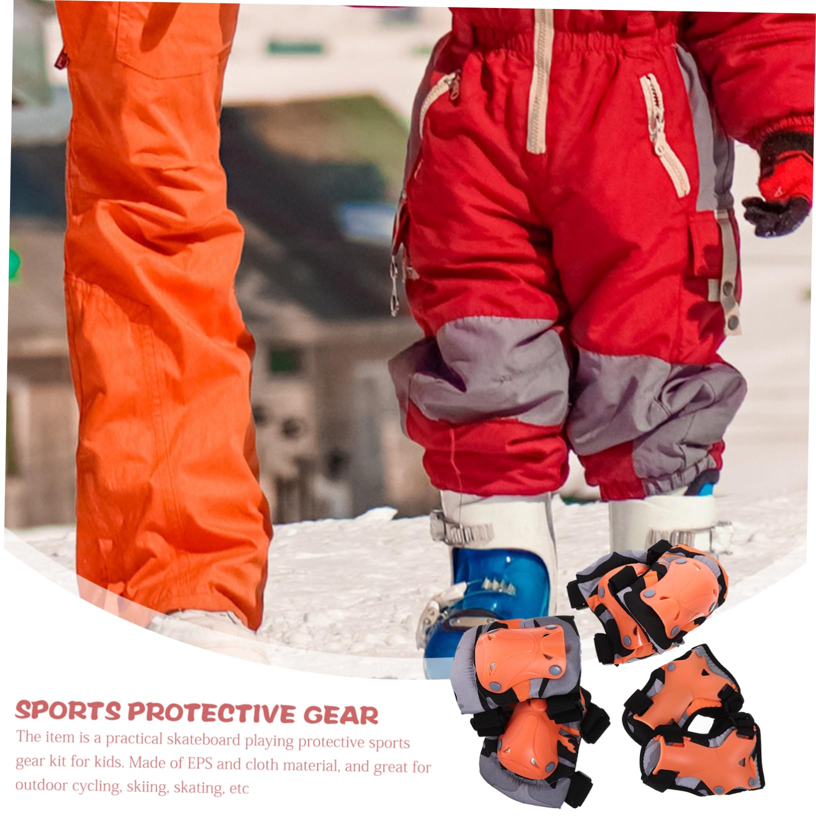 Abaodam Portable Child Knee Elbow Palm Guard Professional Running Elbow Sleeve Comfortable Protective Set for Outdoor Sports