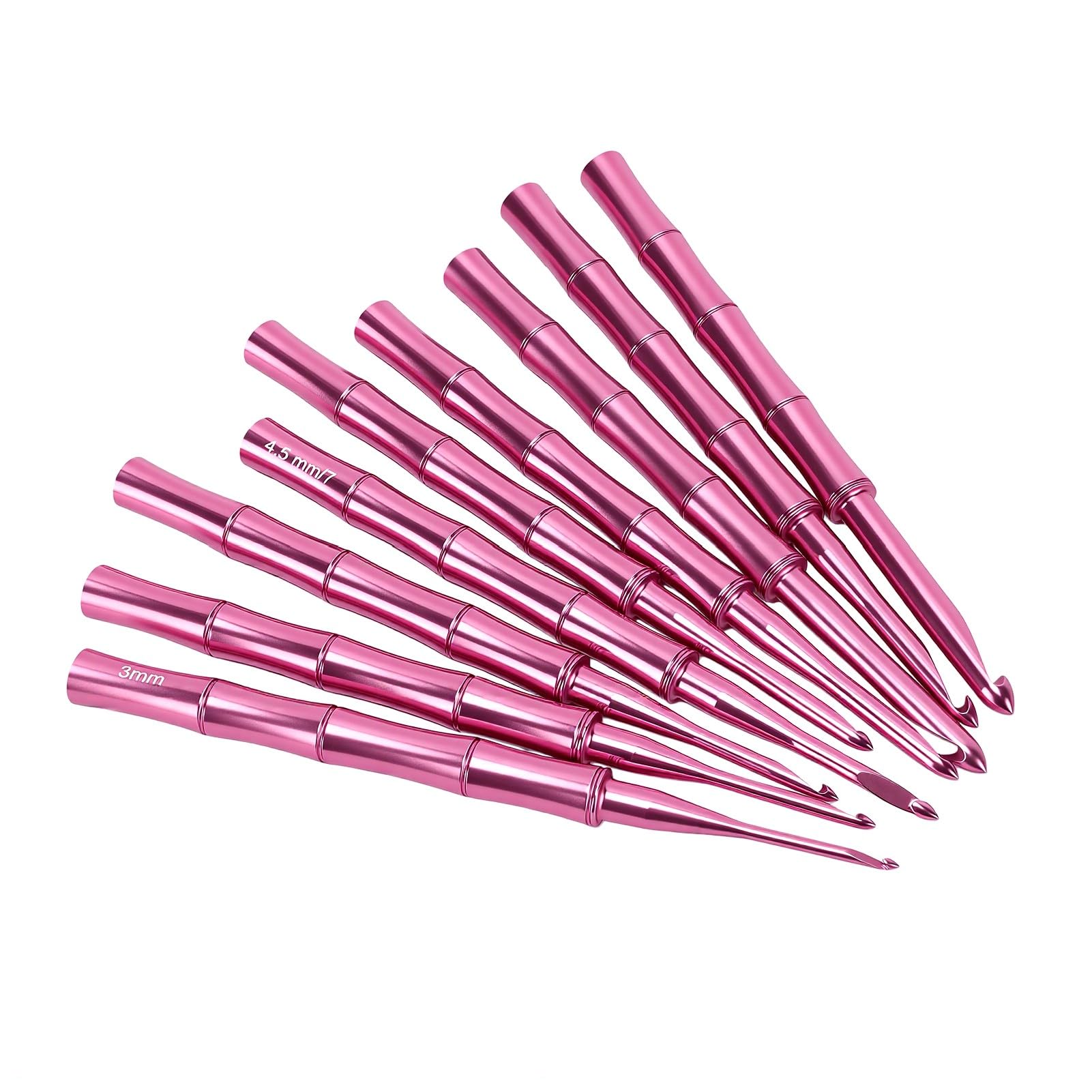 GOWENIC Zestaw 9 Ergonomicznych Szydełek 3,0–8,0 Mm Aluminium, Druty z