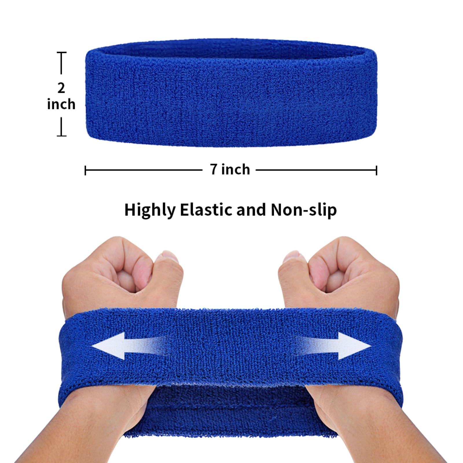 Top Tie 10 Fascia antisudore Sportiva Ricamata, Fascia antisudore Personalizzata per Basket, Tennis, Calcio