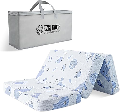 Colchón triple pack and Play, 38 x 26 pulgadas, transpirable, de doble cara, suave y firme, de espuma viscoelástica, cubrecolchón para Pack N Play,