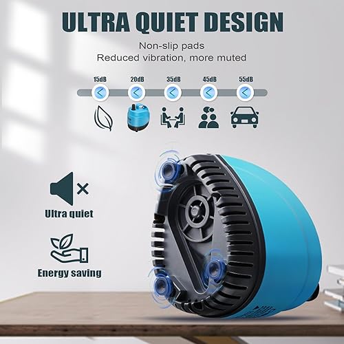 Miniatura 4 de LYPHARD AQUARIUMS Bomba de agua sumergible de 125 W, 1110 GPH de alta elevación 12.8 pies bombas de acuario para pecera, estanque, fuente,