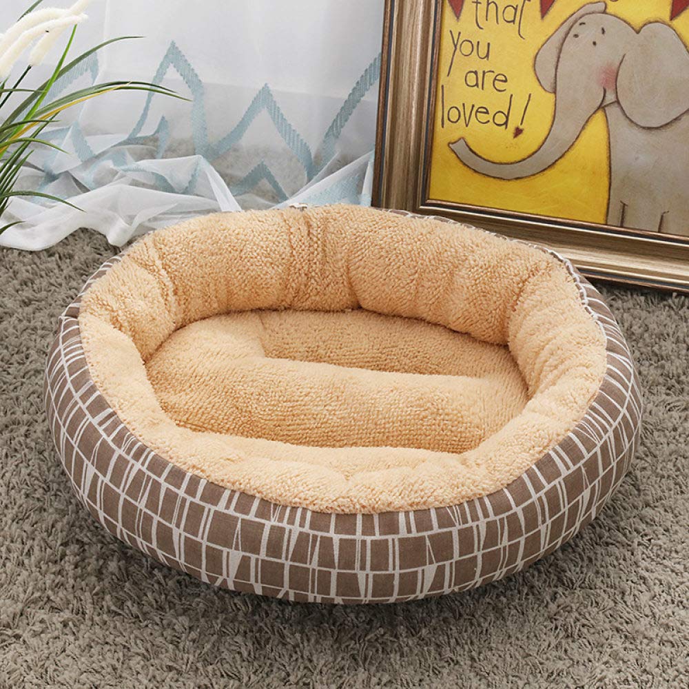 Lit pour chat cocon doux 50x12 cm | Coussin moelleux pour les siestes au salon
