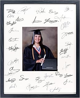 GarduationMall 16x20 Signature Picture Frame Holds 8x10 Photo with White Mat for Wedding Graduation | Wall or Tabletop Display