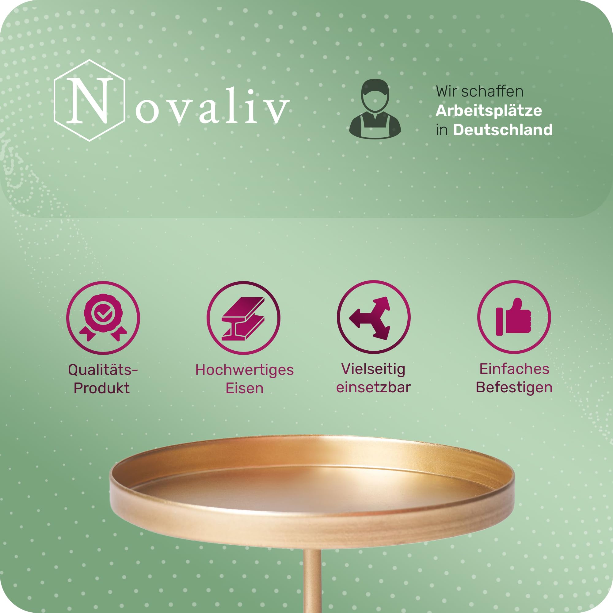 Novaliv 12X Kerzenpick Flach Gold 10cm Durchmesser I Kerzenteller mit Dorn Metall I Adventskerzenhalter Weihnachtsdekoration Kerzenpin I Kerzenstecker für Adventskranz