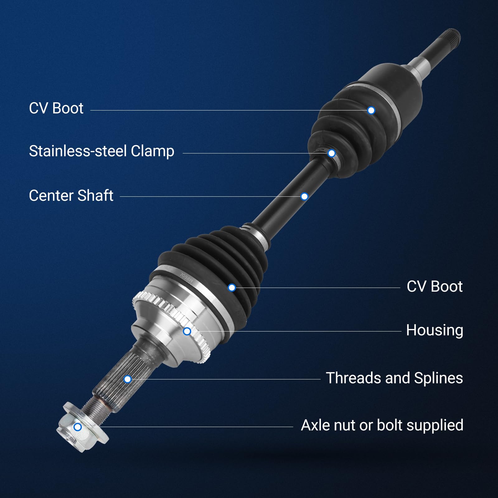 Amazon.com: Autoround 662084 CV Axle Shaft Assembly Compatible