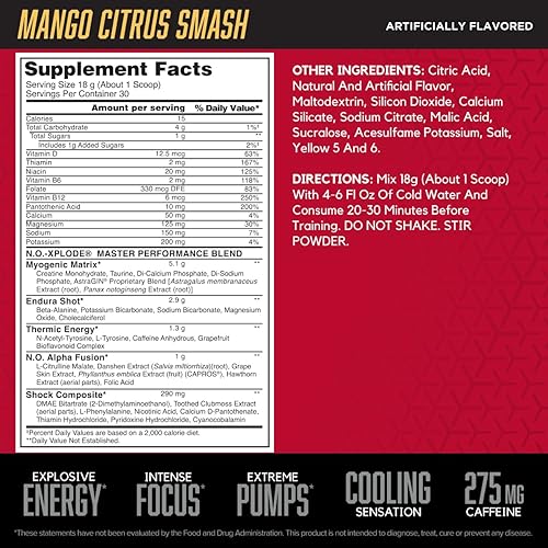 Vista 29 de Suplemento previo al entrenamiento BSN NO-Xplode., 834266001545, 1, 1