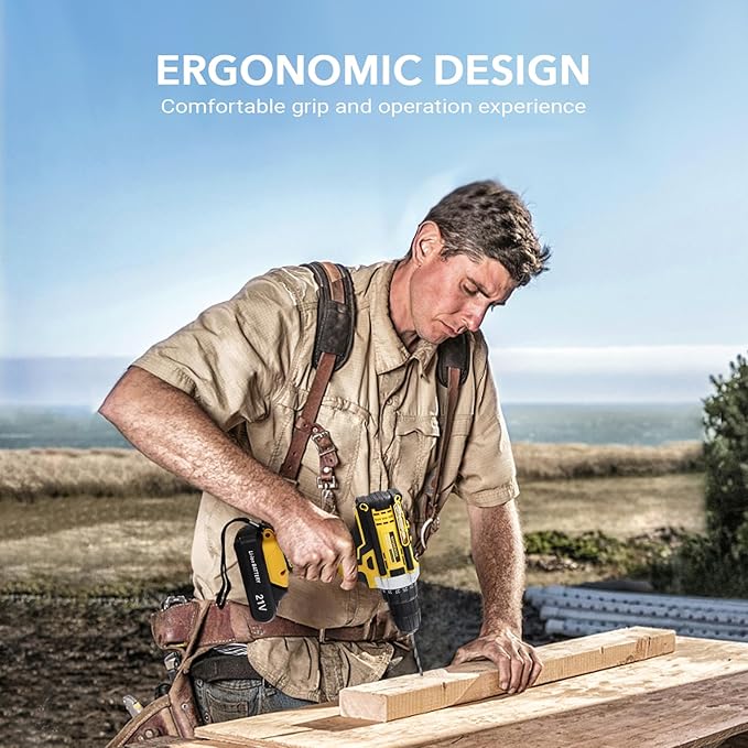 Set de Taladro Atornillador Eléctrico Inalámbrico NatureNook miniatura 2