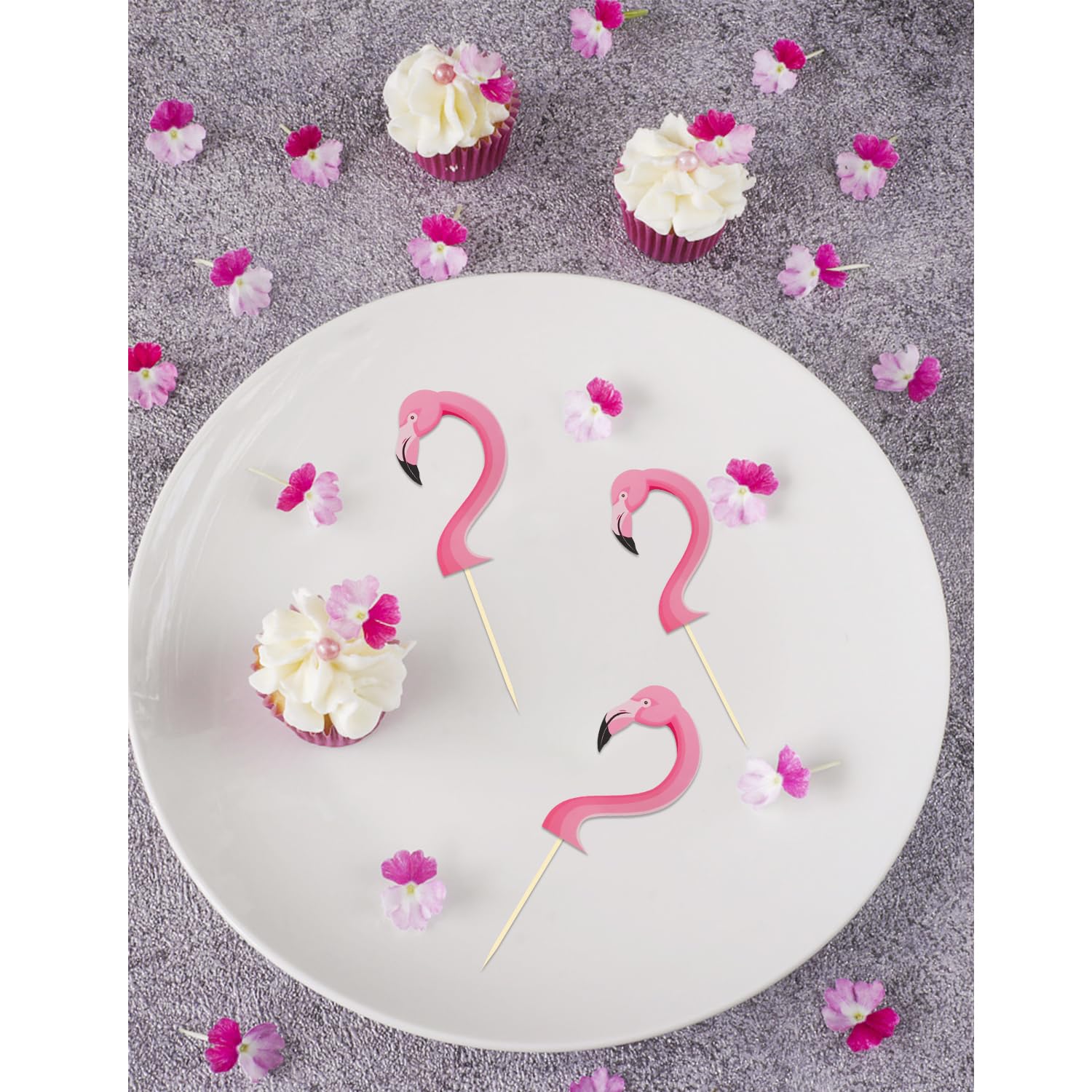 13 Stück Glitzer-Flamingo Cupcake-Topper – Tropisches Deko-Set Für Geburtstag, Hawaii-Party Oder Sommerfest